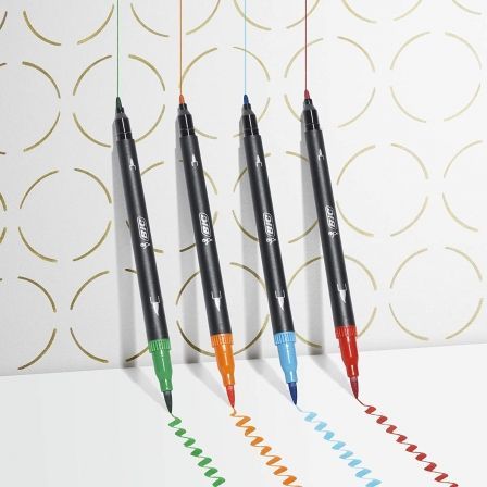 BIC Intensity Dual Rotuladores de Doble Punta, 12 Unidades Surtidas